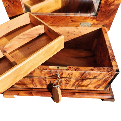 Boîte à bijoux en bois de Thuya