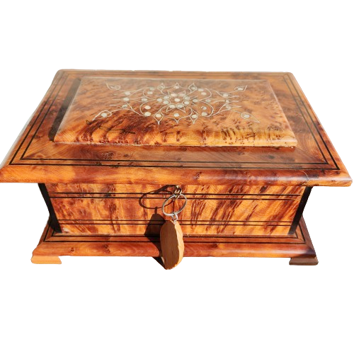 Boîte à bijoux en bois de Thuya