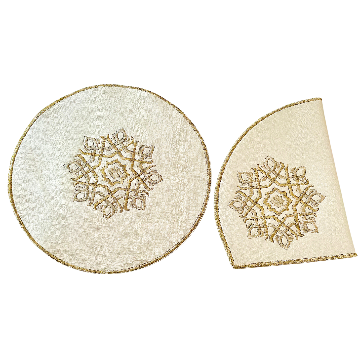 Napperons Dessous de Théière Doré