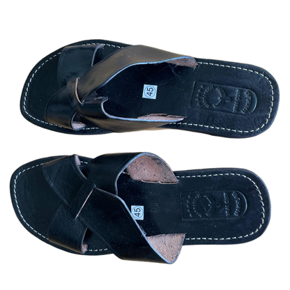 Sandales Cuir Noir