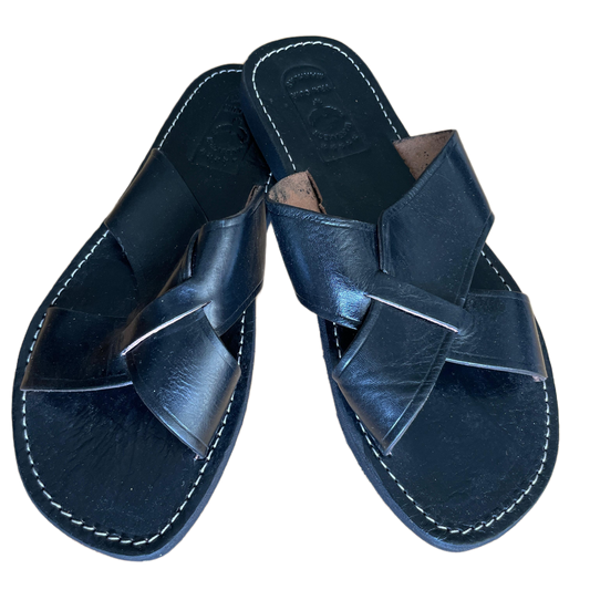 Sandales Cuir Noir