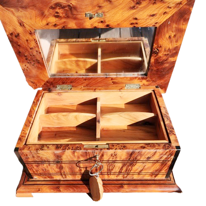 Boîte à bijoux en bois de Thuya