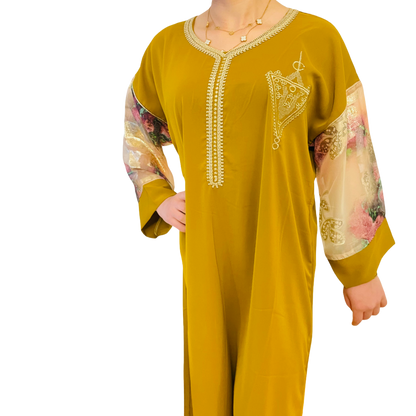 Gandoura Jaune Moutarde