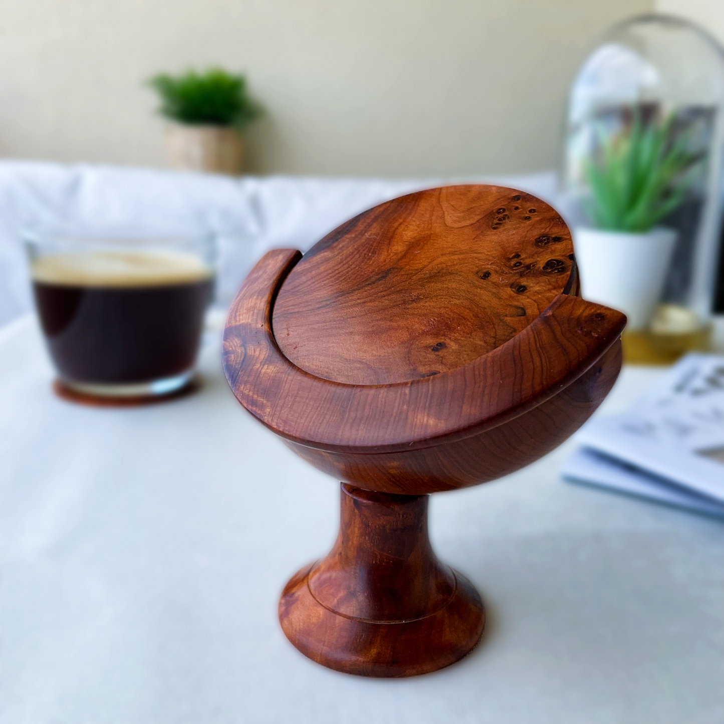 6 Sous-Tasses en Bois de Thuya